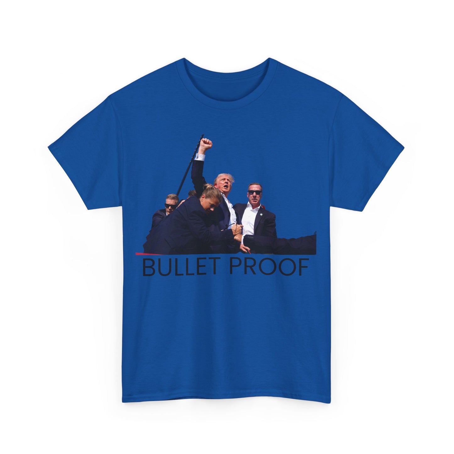 Trump Bullet Proof - No Background - Unisex Heavy Cotton Tee